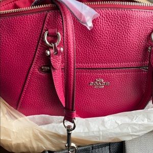 Coach pebble leather satchel